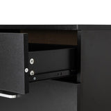 ZNTS [FCH] Modern Simple 3-Drawer Table Nightstand Dresser Black 39538677