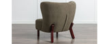 ZNTS Accent Chair, Upholstered Armless Chair Lambskin Sherpa Single Sofa Chair with Wooden Legs, Modern WF316705AAG