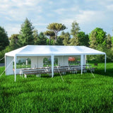 ZNTS 10x30' Wedding Party Canopy Tent Outdoor Gazebo with 8 Removable Sidewalls W121270358