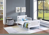 ZNTS Connelly Reversible Panel Toddler Bed White/Rockport Gray B02257228