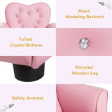 ZNTS Kids Sofa Toddler Tufted Upholstered Sofa Chair Princess Couch with Diamond Decoration -AS 91714031