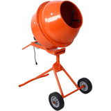ZNTS 370W Portable Electric Concrete Mixer Cement Mixing Barrow Machine Mixing Mortar Handle with Wheel W46572270