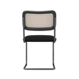 ZNTS Set of 2, Teddy Velvet Dining Chair with High-Density Sponge, Rattan Chair for Dining Living W24181781