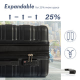 ZNTS Merax with TSA Lock Spinner Wheels Hardside Expandable Travel Suitcase Carry on PP303956AAB