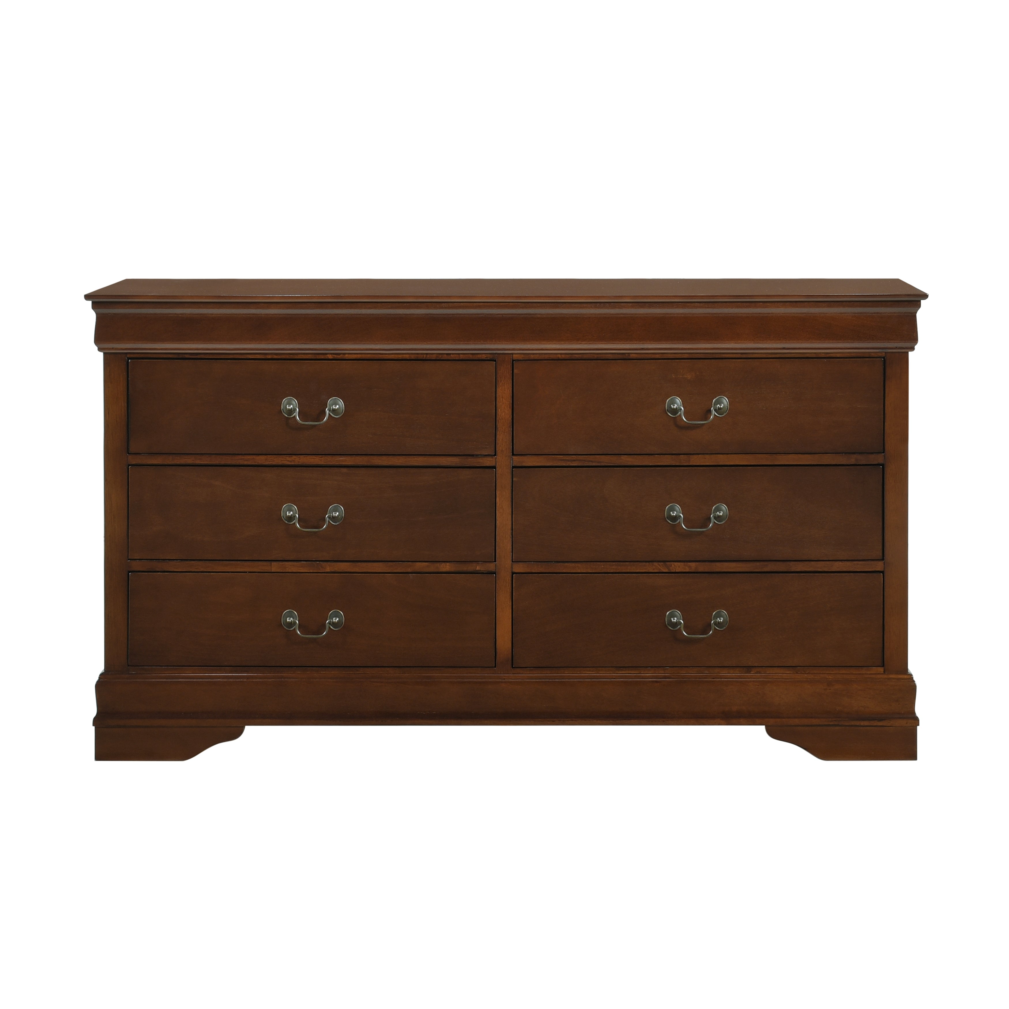 Classic Louis Philippe Style Brown Cherry Finish 1pc Nightstand of