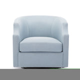 ZNTS Isabelle Sky Blue Swivel Glider Barrel Chair B05081535