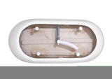 ZNTS Acrylic Alcove Freestanding Soaking Bathtub 20S0109-67