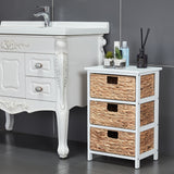 ZNTS White Nightstand with 3 Drawers, Bedside Tables for Hallway, Accent End Table Bedroom,Dresser 28619803