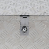 ZNTS 30" Elegant 5-Strips Pattern Aluminum Toolbox Silver 70391005