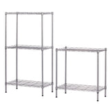 ZNTS Changeable Assembly Floor Standing Carbon Steel Storage Rack Silver 54924418