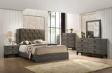 ZNTS Bedroom Furniture Contemporary Look Grey Color Nightstand Drawers Bed Side Table plywood HSESF00F5451