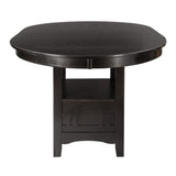 ZNTS Dark Cherry Finish Counter Height 1pc Dining Table w Extension Leaf and Storage Base Traditional B01167864