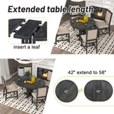 ZNTS TREXM Farmhouse Dining Table Extendable Round Table for Kitchen, Dining Room WF305980AAB