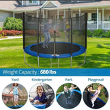ZNTS 10ft Trampoline with Safe Enclosure, Outdoor Fitness Trampoline for Kids and Adults W1215P151836