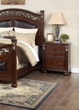 ZNTS Bedroom Furniture Traditional Look Unique Wooden Nightstand Drawers Bed Side Table Cherry HSESF00F5486