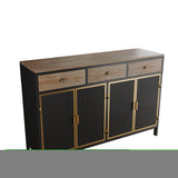 ZNTS 48" Wide 4 Doors Modern Sideboard with 3 Top Drawers, Freestanding Sideboard Storage Cabinet W75741394