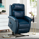 ZNTS Landis Navy Blue Traditional Lift Chair B05081511