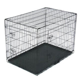 ZNTS 42" Pet Kennel Cat Dog Folding Steel Crate Animal Playpen Wire Metal 14942781