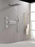 ZNTS Wall Mounted Waterfall Rain Shower System With 3 Body Sprays & Handheld Shower W127262946