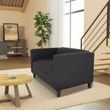 ZNTS Bennet Black Loveseat Sofa for Living Room, Modern Décor Love Seat Mini Small Couches for Small B124142448