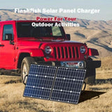 ZNTS 50W 18V Solar Panel, Foldable Solar Charger with 5V USB 18V DC Output Compatible with W104156896