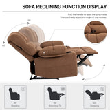 ZNTS Massage Recliner Chair Sofa with Heating Vibration W1692P147963