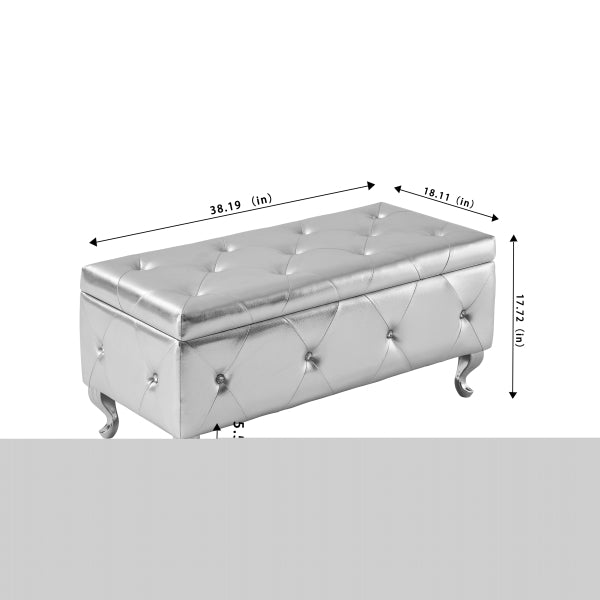 ZNTS Storage Bench, Flip Top Entryway Bench Seat with Safety Hinge, Storage Chest with Padded Seat, Bed W135959017