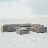 ZNTS Modern Living Room Ottoman, Premium Fabric Upholstered 1-Pc Ottoman with Plush Seat Cushion B011P162828