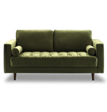 ZNTS Bente Tufted Velvet Loveseat 2-Seater Sofa - Green MW98-2S-YK15002-24