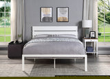 ZNTS Contemporary Queen Bed 1pc Casual Style White Metal Bed Bedroom Furniture B01167361