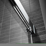 ZNTS 72*76" Double Sliding Frameless Shower Door Brushed Nickel With Buffer W105669867