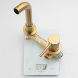 ZNTS Wall Mount Faucet for Bathroom Sink or Bathtub, Single Handle 3 Holes Brass Rough-in Valve Included, W1083P154747