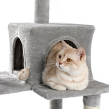 ZNTS Luxury Cat Tree Cat Tower with Sisal Scratching Post, Cozy Condo, Top Perch, Hammock and Dangling 75627847