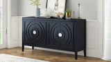 ZNTS TREXM Retro Sideboard door with Circular Groove Design Round Metal Door Handle for Entrance, Dinning WF307723AAB