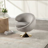 ZNTS 360 Degree Swivel Cuddle Barrel Accents, Round Armchairs with Wide Upholstered, Fluffy Fabric W1539P147081