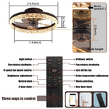 ZNTS Low Profile Ceiling Fan with Light and Remote Control, Dimmable LED Ceiling Fan, 6 Speeds, Timing W1340121108