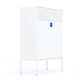 ZNTS Metal Storage Locker Cabinet, Adjustable Shelves Free Standing Ventilated Sideboard Steel Cabinets W173091571