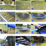 ZNTS 10ft Trampoline with Safe Enclosure, Outdoor Fitness Trampoline for Kids and Adults W1215P151836
