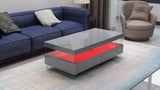 ZNTS Ria Modern & Contemporary Style Built in LED Style Coffee Table in Gray color Made with Wood & B009P151367