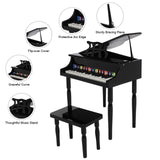 ZNTS Wooden Toys: 30-key Children's Wooden Piano / Four Feet / with Music Stand, Mechanical Sound 71573382