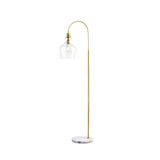 ZNTS Arched Floor Lamp with Marble Base B03597670