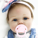 ZNTS 22" Beautiful Simulation Baby Girl Reborn Baby Doll in Skirt 57074603