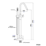 ZNTS Freestanding Bathtub Faucet with Hand Shower W1533124985