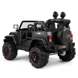ZNTS 12V Battery Kids Ride on Truck Car Toys MP3 LED Light Remote Control+Cover Black 90162936
