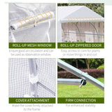 ZNTS Outdoor Walk-In Tunnel Greenhouse Hot House with Roll-up Windows, Zippered Door, PE Cover 11.5' x 69849506