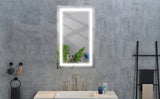 ZNTS 36*28LED Lighted Bathroom Wall Mounted Mirror with High Lumen+Anti-Fog Separately Control+Dimmer W1272119873