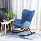 ZNTS Upholstered Rocking Chair Rocker for Living Room Bedroom, Blue W131470814