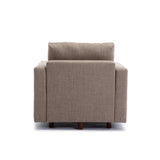 ZNTS Single Seat Module Sofa Sectional Couch,Cushion Covers Non-removable Non-Washable,Linen fabric W1439118790