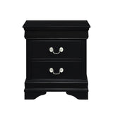 ZNTS Classic Louis Philippe Style Black Finish 1pc Nightstand of Drawers Traditional Design Bedroom B01151367