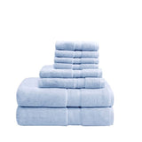 ZNTS 100% Cotton 8 Piece Antimicrobial Towel Set B03599319